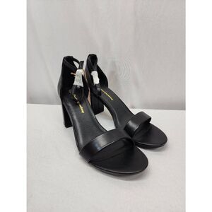 FUNKYMONKEY Size 10 Women's Chunky High Heels Sandals,Two Strap Open Toe Ankle S